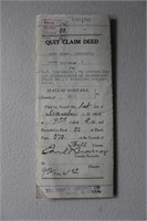 1925 Quick Claim Deed w/ 50c Documentary