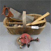 Basket Lot of Hand Tools