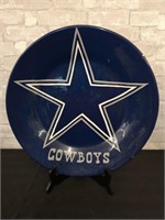 Vintage Dallas Cowboys wall plate, chalkware.