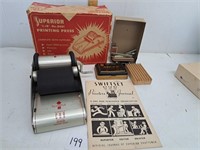 Vintage Superior Cub Printing Press in Box