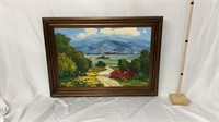 Landscape Oil Painting with Mountain Scene