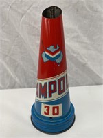 Original Ampol Chevron 30  oil bottle tin top