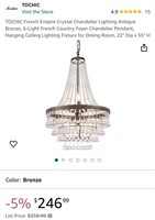 CHANDELIER (OPEN BOX, NEW)