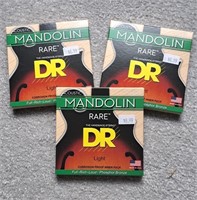 DR  Mandolin strings – RARE Light  3 sets