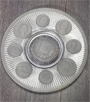 Vintage Coin Glass Plate