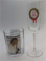Norman Rockwell & LSH Christmas Glass And Champagn