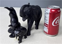 Wooden Elephant Figures