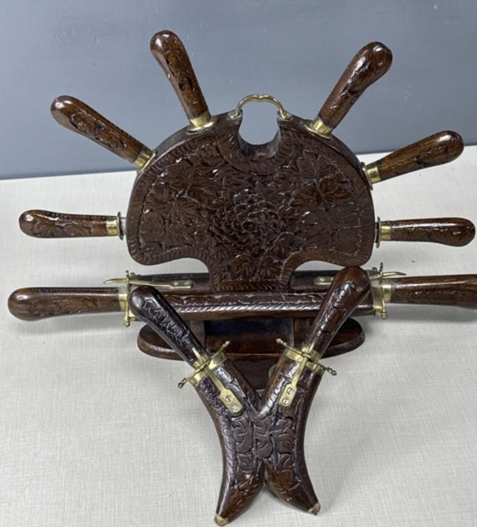 Vintage Kashmiri Daggers and Forks Display