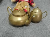 Brass teapot set