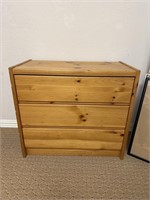 Small Wood Dresser with three drawers