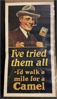 Vintage "Camel" Cigarette Advertising Poster