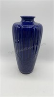 Blue Glazed Pottery Vase 8.5”