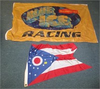 Blue ice racing & Ohio flag