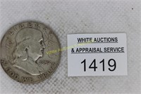 Franklin Silver Half Dollar - 1952D - F