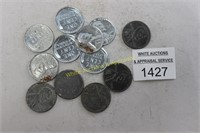 (12) 1943 Steel War Pennies