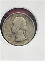 1934 silver coin Washington quarter 90% silver