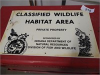 Classified Wildlife Habitat Sign