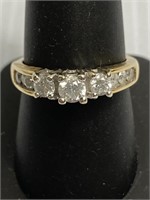 14k Diamond wedding band size 7.5/8