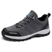 WenZu Mens Leather Sneakers  Size: 41 Gray