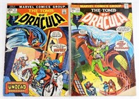 (2) MARVEL THE TOMB OF DRACULA COMICS