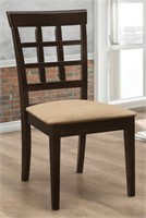 Gabriel Lattice Back Side Chairs Cappuccino and