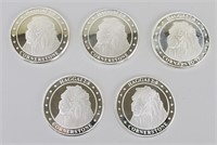5 One Troy Ounce Fine Silver Haggai 2:8 Coins.