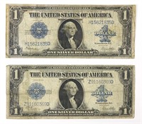 1923 $1 Silver Certificates (2)