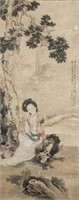 Fei Danxu 1802-1850 Chinese Watercolour Scroll