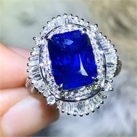 5.4ct natural Sri Lankan sapphire ring in 14k gold