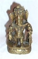 Vintage brass Ganesha figurine.
