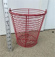 Red Metal Basket / Planter