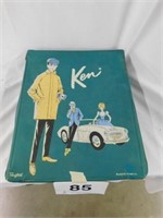 Ken doll in Ken case, 1962