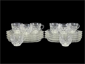 Set of 8 Federal Yorktown Snack Tray  & Cup