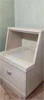 MCM Grey Mahogany Veneer Night Stand