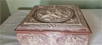 Vintage Incolay Stone Jewelry Box