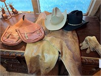 Cowboy Hats / Leather Chaps / Gloves / Saddle Bags