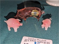 Miniature Glass pigs