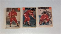 3 1954 55 Parkhurst Hockey Cards #39 43 45