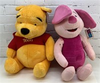 21" Winnie the Pooh and piglet, plush dolls