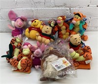 Lot of Winnie the Pooh character small plush