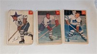 3 1954 55 Parkhurst Hockey Cards #27 29 30