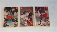 3 1954 55 Parkhurst Hockey Cards #74 75 76
