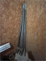 (7) Metal Fence Posts