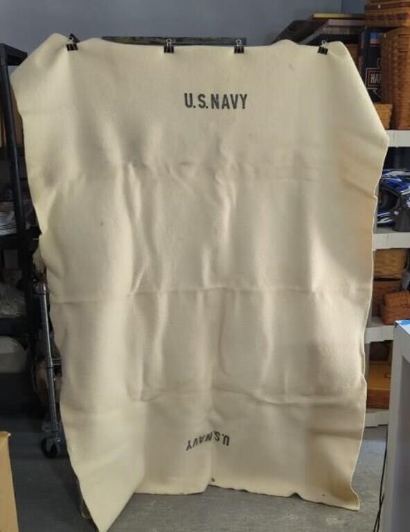 U.S Navy Blanket Used In World War II All Wool