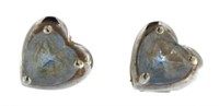 10kt Gold Bezel Set Blue Topaz Stud Earrings