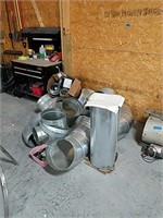 Large lot of commercial size duct work and vent