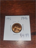 Ms 1946 wheat penny