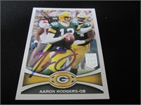 Aaron Rodgers signed football card COA