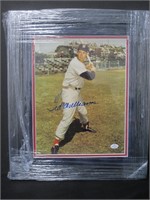 Ted Williams signed framed 8x10 photo COA