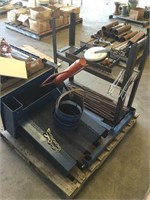Pallet of Iron Stands and Iron Shelf